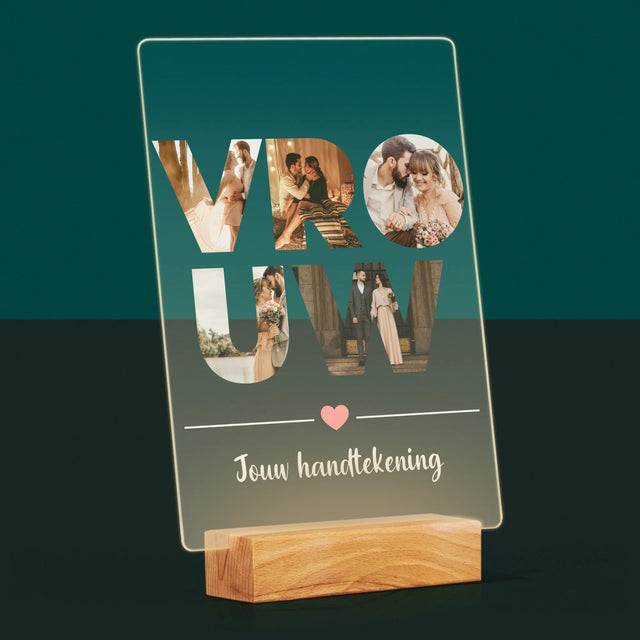 Woord Van Foto'S: Vrouw - Afdruk Op Acrylglas (Verticaal)