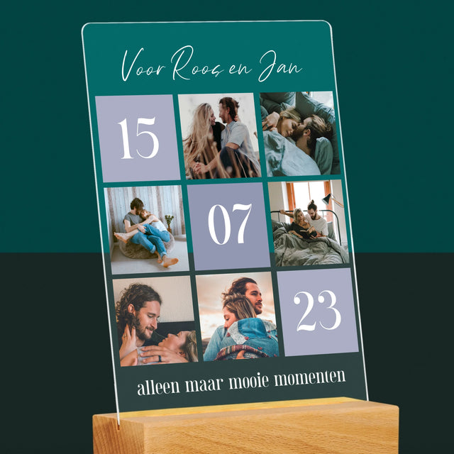 Fotocollage: Beste Momenten - Afdruk Op Acrylglas (Verticaal)