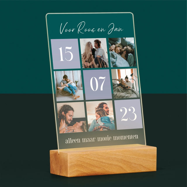 Fotocollage: Beste Momenten - Afdruk Op Acrylglas (Verticaal)