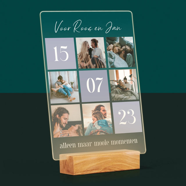 Fotocollage: Beste Momenten - Afdruk Op Acrylglas (Verticaal)