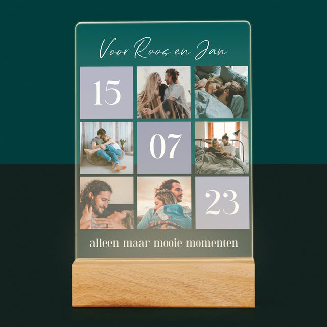 Fotocollage: Beste Momenten - Afdruk Op Acrylglas (Verticaal)