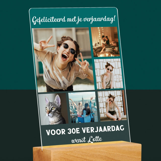 Fotocollage: Fotocollage Verjaardag - Afdruk Op Acrylglas (Verticaal)