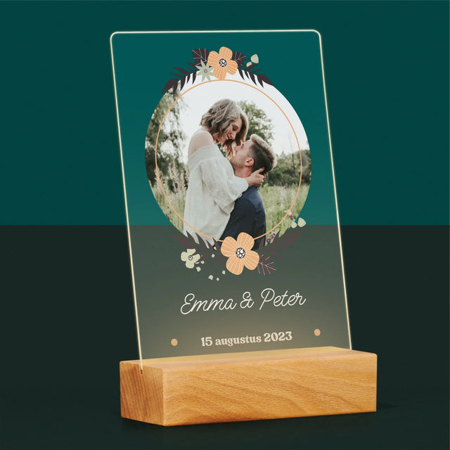 Foto En Handtekening: Verliefd - Afdruk Op Acrylglas (Verticaal)