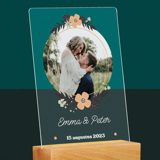 Foto En Handtekening: Verliefd - Afdruk Op Acrylglas (Verticaal)