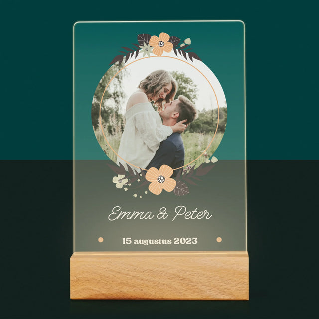 Foto En Handtekening: Verliefd - Afdruk Op Acrylglas (Verticaal)