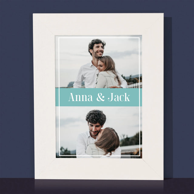 Fotocollage: Namen, Koppel - Fotokader (Horziontaal)