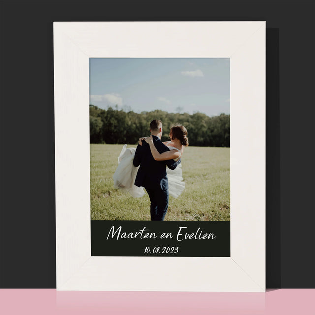 Foto En Handtekening: Trouwfoto - Fotokader (Horziontaal)