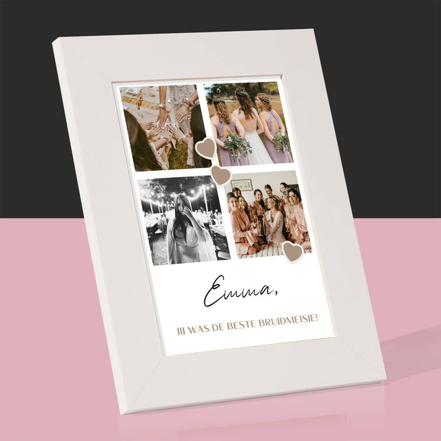 Fotocollage: Bedankt Collage, Bruidsmeisje - Fotokader (Horziontaal)