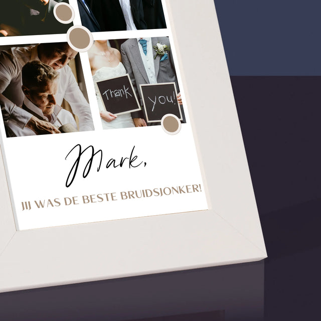 Fotocollage: Bedankt Collage, Bruidsjonker - Fotokader (Horziontaal)