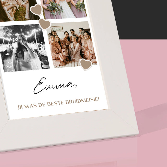 Fotocollage: Bedankt Collage, Bruidsmeisje - Fotokader (Horziontaal)