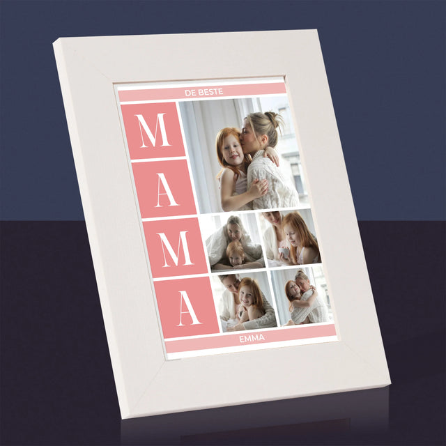 Fotocollage: Collage De Beste Mama - Fotokader (Horziontaal)