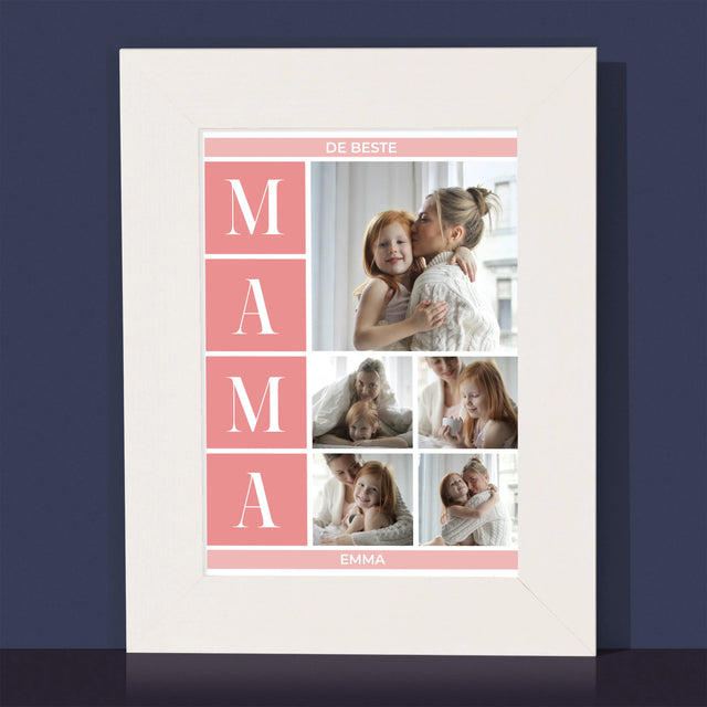 Fotocollage: Collage De Beste Mama - Fotokader (Horziontaal)