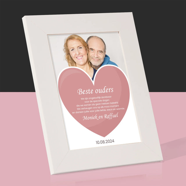 Foto En Handtekening: Beste Ouders - Fotokader (Horziontaal)