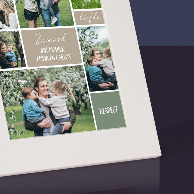 Fotocollage: Collage Familie - Fotokader (Horziontaal)