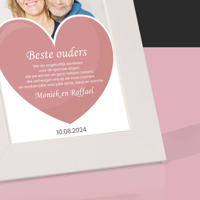 Foto En Handtekening: Beste Ouders - Fotokader (Horziontaal)