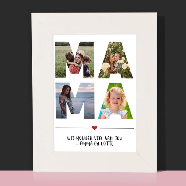 Woord Van Foto'S: Mama - Fotokader (Horziontaal)