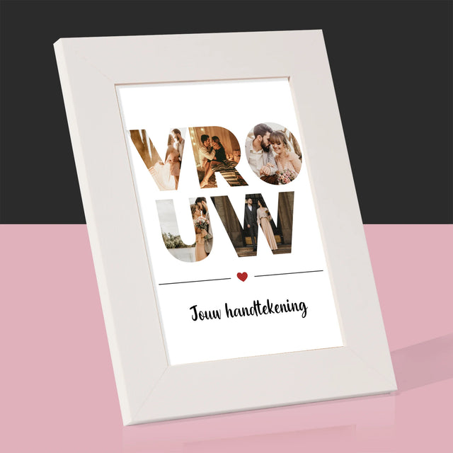 Woord Van Foto'S: Vrouw - Fotokader (Horziontaal)