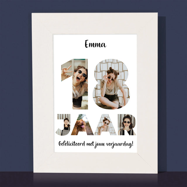 Woord Van Foto'S: 18 Jaar - Fotokader (Horziontaal)