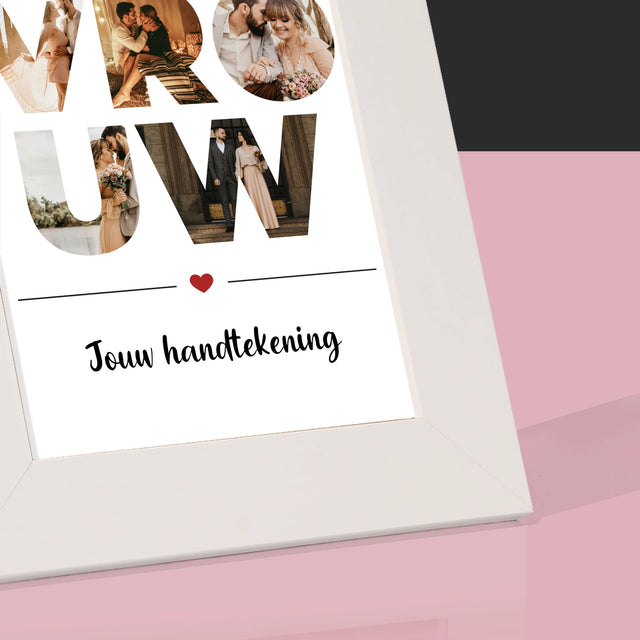 Woord Van Foto'S: Vrouw - Fotokader (Horziontaal)