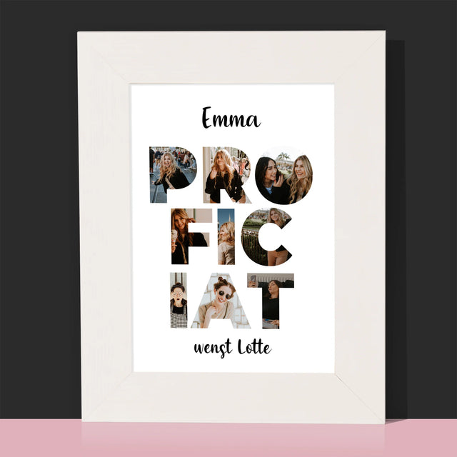 Woord Van Foto'S: Proficiat - Fotokader (Horziontaal)