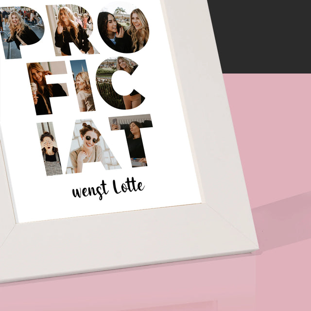 Woord Van Foto'S: Proficiat - Fotokader (Horziontaal)