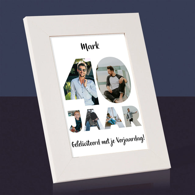 Woord Van Foto'S: 40 Jaar - Fotokader (Horziontaal)