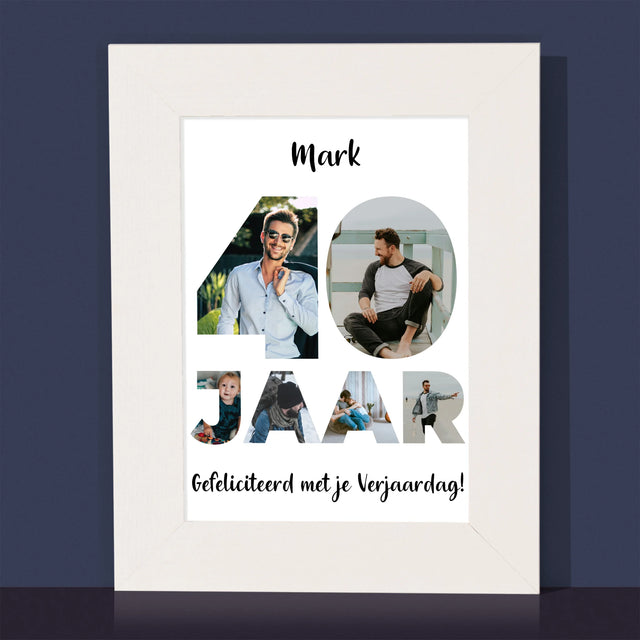 Woord Van Foto'S: 40 Jaar - Fotokader (Horziontaal)