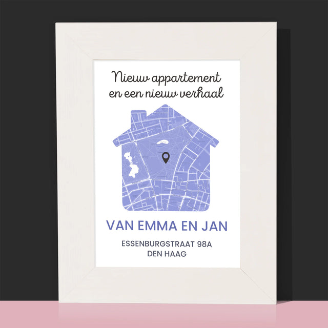 Stadsplastadsplattegrond: Stadskaart: Nieuw Appartement - Fotokader (Horziontaal)