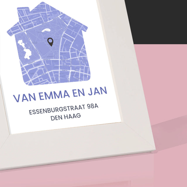 Stadsplastadsplattegrond: Stadskaart: Nieuw Appartement - Fotokader (Horziontaal)