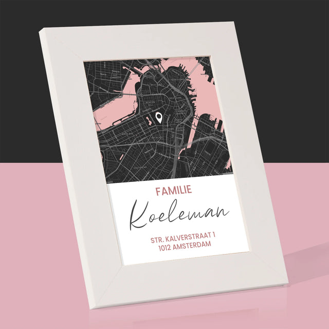 Stadsplastadsplattegrond: Stadskaart: Familie - Fotokader (Horziontaal)