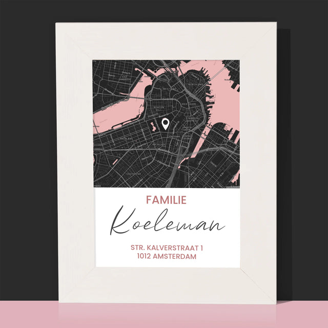 Stadsplastadsplattegrond: Stadskaart: Familie - Fotokader (Horziontaal)