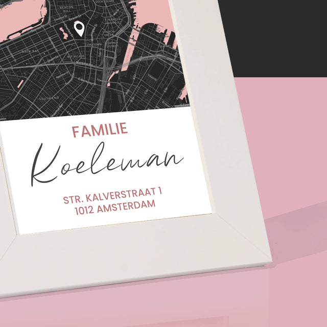 Stadsplastadsplattegrond: Stadskaart: Familie - Fotokader (Horziontaal)