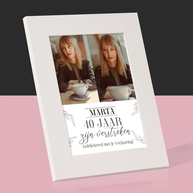 Fotocollage: 40 Jaar Zijn Verstreken - Fotokader (Horziontaal)