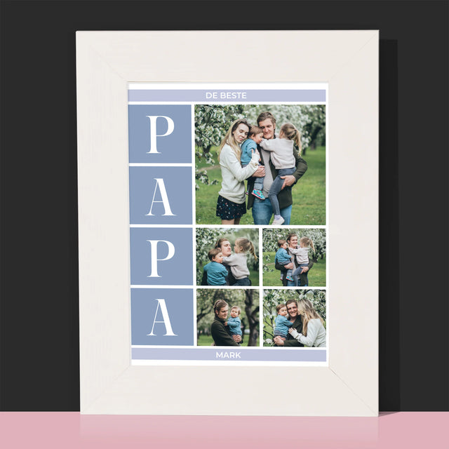 Fotocollage: Collage, De Beste Papa - Fotokader (Horziontaal)