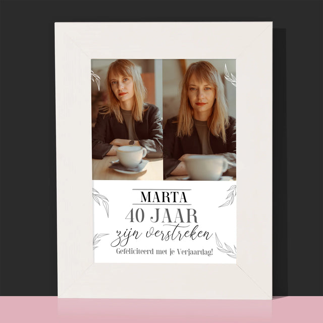 Fotocollage: 40 Jaar Zijn Verstreken - Fotokader (Horziontaal)