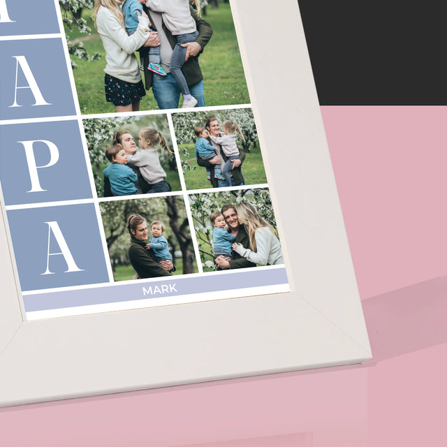 Fotocollage: Collage, De Beste Papa - Fotokader (Horziontaal)