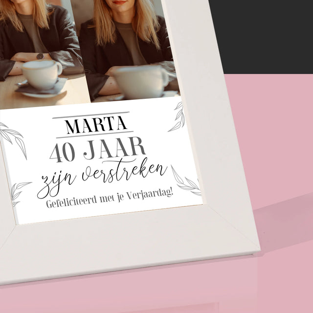 Fotocollage: 40 Jaar Zijn Verstreken - Fotokader (Horziontaal)