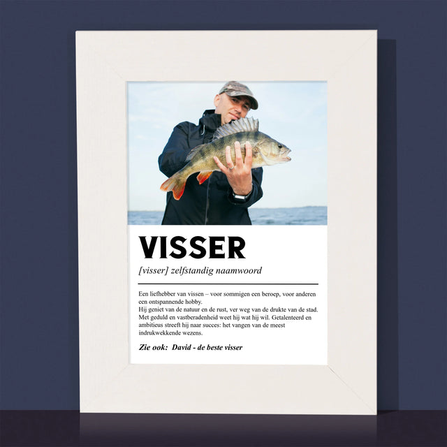 Foto En Handtekening: Definitie Visser - Fotokader (Horziontaal)