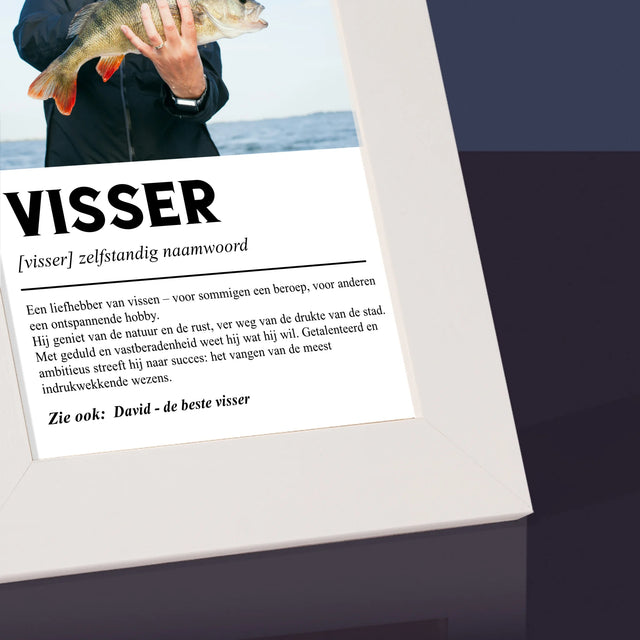 Foto En Handtekening: Definitie Visser - Fotokader (Horziontaal)