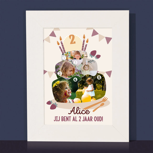 Vorm Van Foto'S: Verjaardagstaart - Fotokader (Horziontaal)