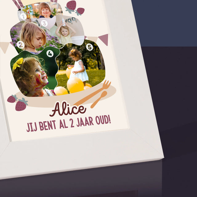 Vorm Van Foto'S: Verjaardagstaart - Fotokader (Horziontaal)
