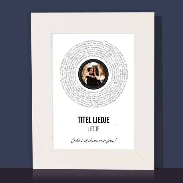 Foto En Handtekening: Songtekst Op Vinyl Lp - Fotokader (Horziontaal)