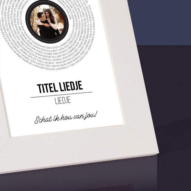 Foto En Handtekening: Songtekst Op Vinyl Lp - Fotokader (Horziontaal)