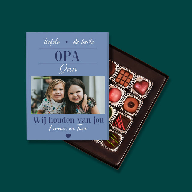 Fotocollage: Lieve Opa - Pralines