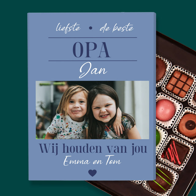 Fotocollage: Lieve Opa - Pralines