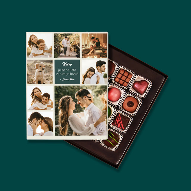 Fotocollage: Liefde Collage - Pralines