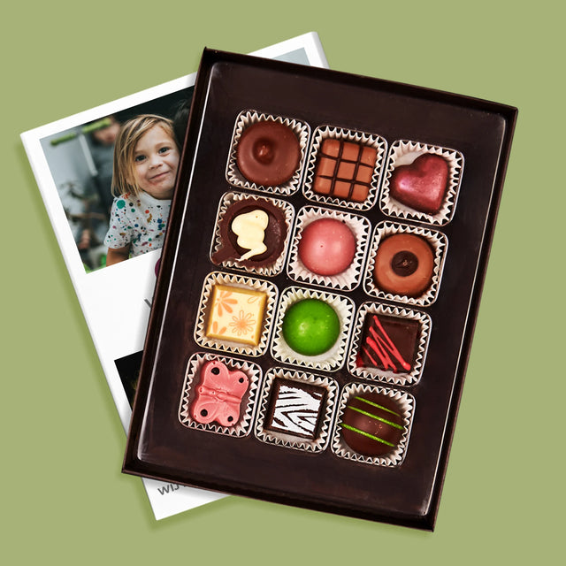 Fotocollage: Kenmerken Oma - Pralines