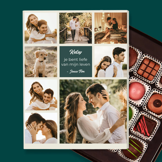 Fotocollage: Liefde Collage - Pralines