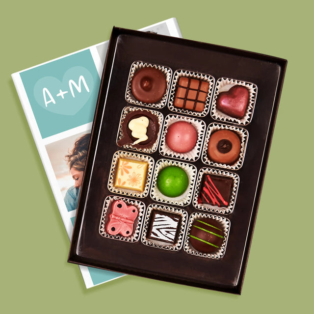 Fotocollage: Initialen Ik Hou Van Jou - Pralines