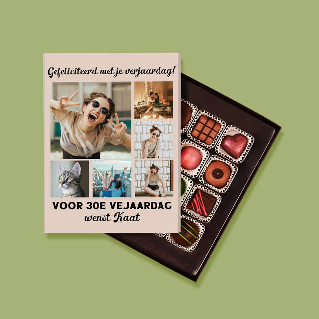 Fotocollage: Fotocollage Verjaardag - Pralines